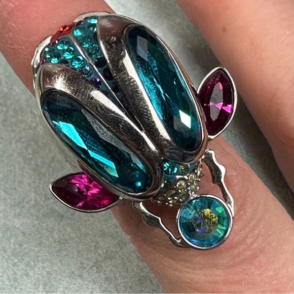 SWAROVSKI 1181261 TRANSLUCENT SCARAB BEETLE CRYSTAL RING SIZE US 5.5 - Picture 6 of 9